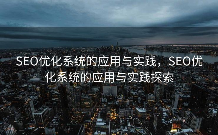 SEO优化系统的应用与实践，SEO优化系统的应用与实践探索