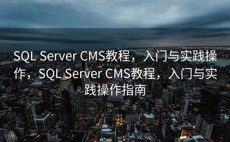 SQL Server CMS教程，入门与实践操作，SQL Server CMS教程，入门与实践操作指南