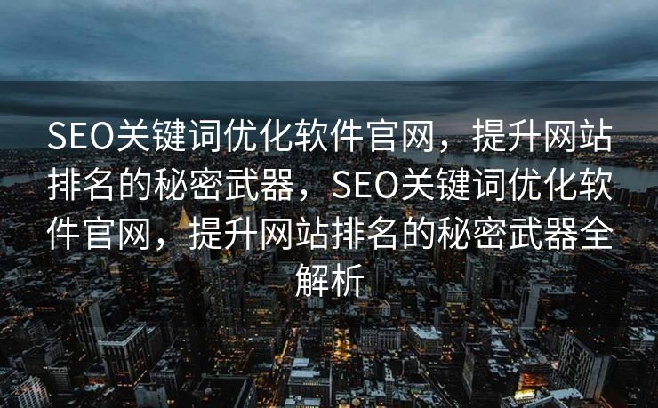 SEO关键词优化软件官网，提升网站排名的秘密武器，SEO关键词优化软件官网，提升网站排名的秘密武器全解析