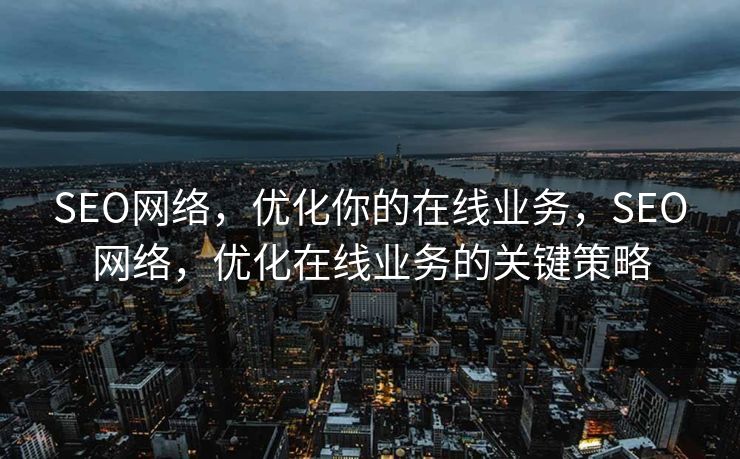SEO网络，优化你的在线业务，SEO网络，优化在线业务的关键策略