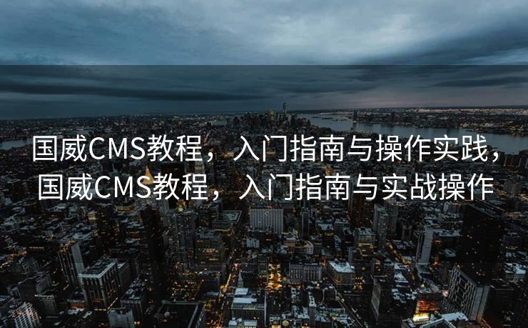国威CMS教程，入门指南与操作实践，国威CMS教程，入门指南与实战操作