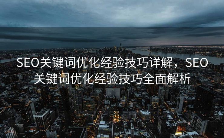 SEO关键词优化经验技巧详解，SEO关键词优化经验技巧全面解析