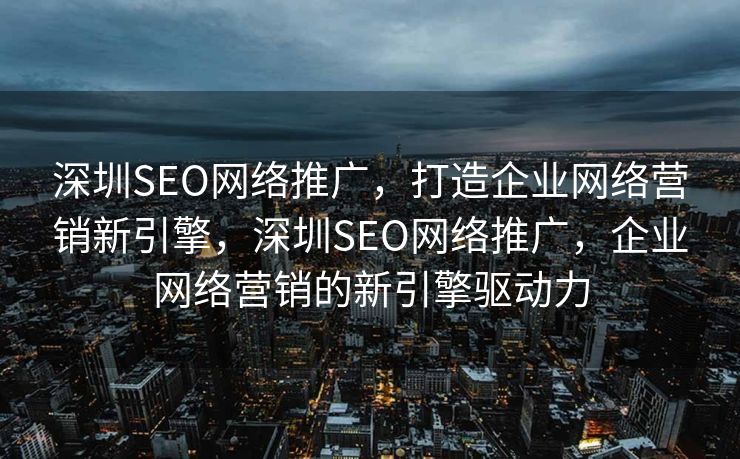 深圳SEO网络推广，打造企业网络营销新引擎，深圳SEO网络推广，企业网络营销的新引擎驱动力