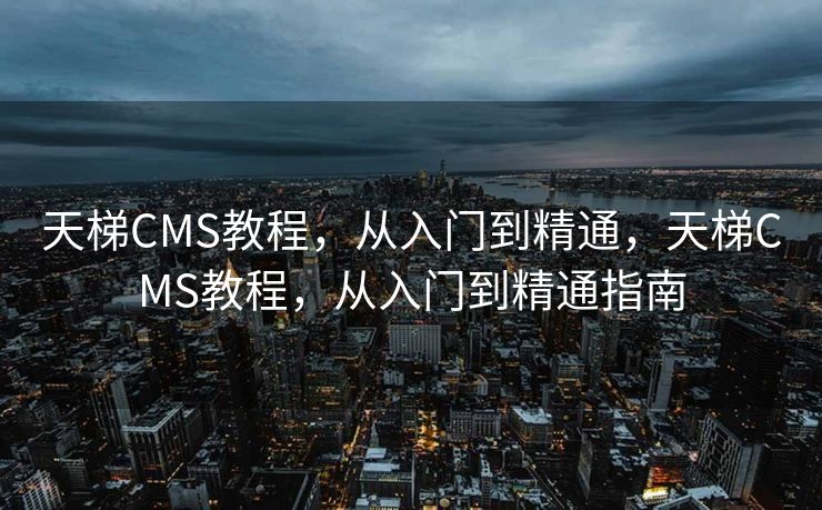 天梯CMS教程，从入门到精通，天梯CMS教程，从入门到精通指南