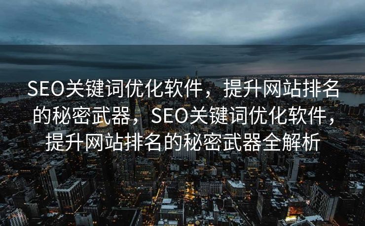 SEO关键词优化软件，提升网站排名的秘密武器，SEO关键词优化软件，提升网站排名的秘密武器全解析