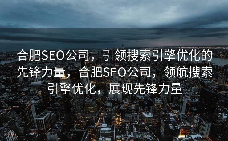 合肥SEO公司，引领搜索引擎优化的先锋力量，合肥SEO公司，领航搜索引擎优化，展现先锋力量