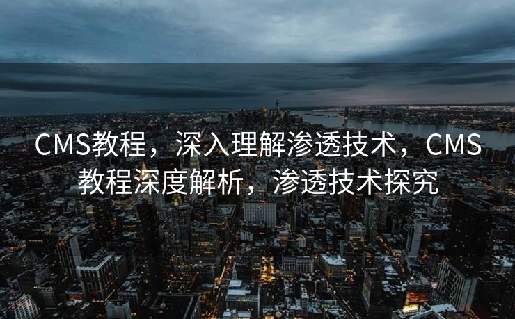 CMS教程，深入理解渗透技术，CMS教程深度解析，渗透技术探究