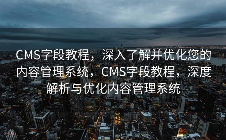 CMS字段教程，深入了解并优化您的内容管理系统，CMS字段教程，深度解析与优化内容管理系统