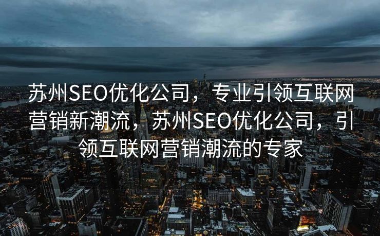 苏州SEO优化公司，专业引领互联网营销新潮流，苏州SEO优化公司，引领互联网营销潮流的专家