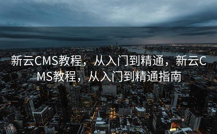 新云CMS教程，从入门到精通，新云CMS教程，从入门到精通指南