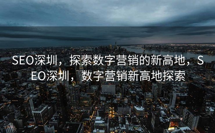 SEO深圳，探索数字营销的新高地，SEO深圳，数字营销新高地探索