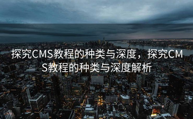探究CMS教程的种类与深度，探究CMS教程的种类与深度解析