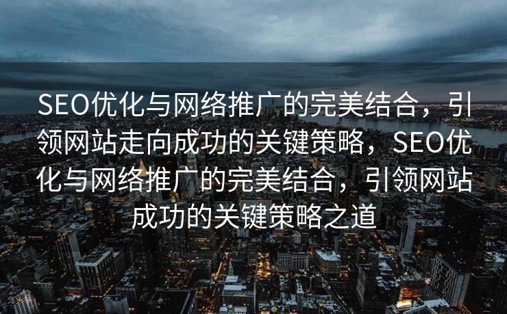 SEO优化与网络推广的完美结合，引领网站走向成功的关键策略，SEO优化与网络推广的完美结合，引领网站成功的关键策略之道