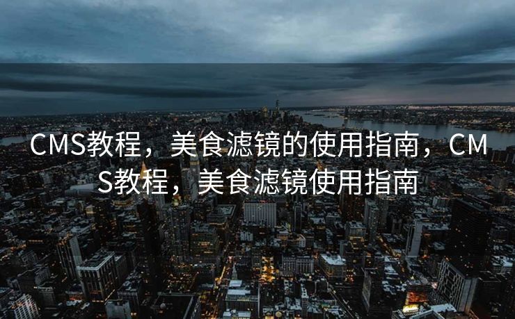 CMS教程，美食滤镜的使用指南，CMS教程，美食滤镜使用指南