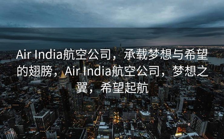 Air India航空公司，承载梦想与希望的翅膀，Air India航空公司，梦想之翼，希望起航