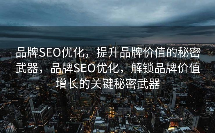 品牌SEO优化，提升品牌价值的秘密武器，品牌SEO优化，解锁品牌价值增长的关键秘密武器