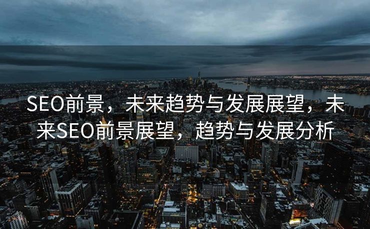 SEO前景，未来趋势与发展展望，未来SEO前景展望，趋势与发展分析