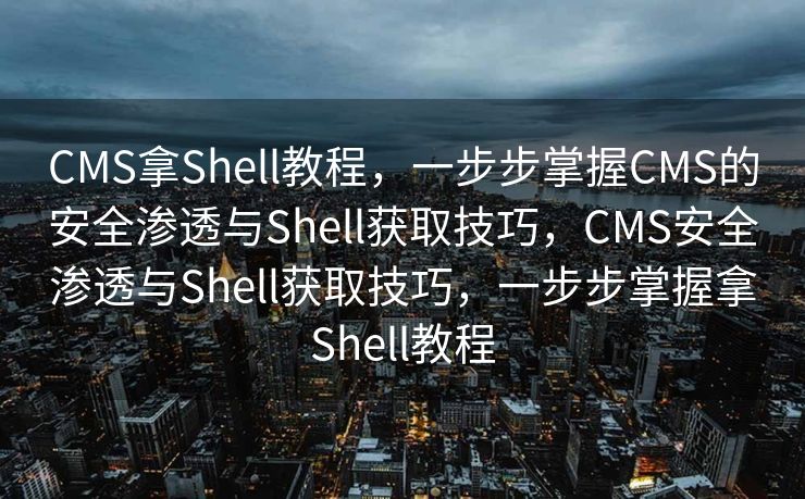 CMS拿Shell教程，一步步掌握CMS的安全渗透与Shell获取技巧，CMS安全渗透与Shell获取技巧，一步步掌握拿Shell教程