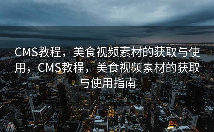 CMS教程，美食视频素材的获取与使用，CMS教程，美食视频素材的获取与使用指南