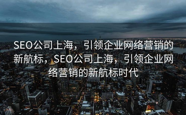 SEO公司上海，引领企业网络营销的新航标，SEO公司上海，引领企业网络营销的新航标时代