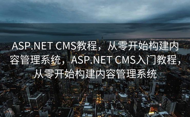 ASP.NET CMS教程，从零开始构建内容管理系统，ASP.NET CMS入门教程，从零开始构建内容管理系统