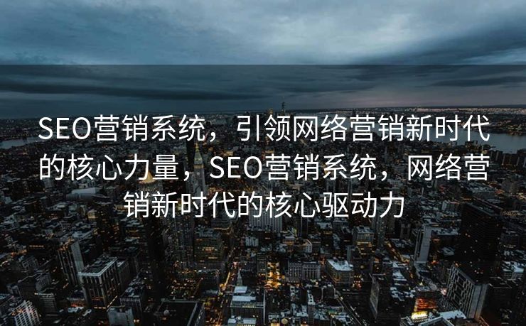 SEO营销系统，引领网络营销新时代的核心力量，SEO营销系统，网络营销新时代的核心驱动力