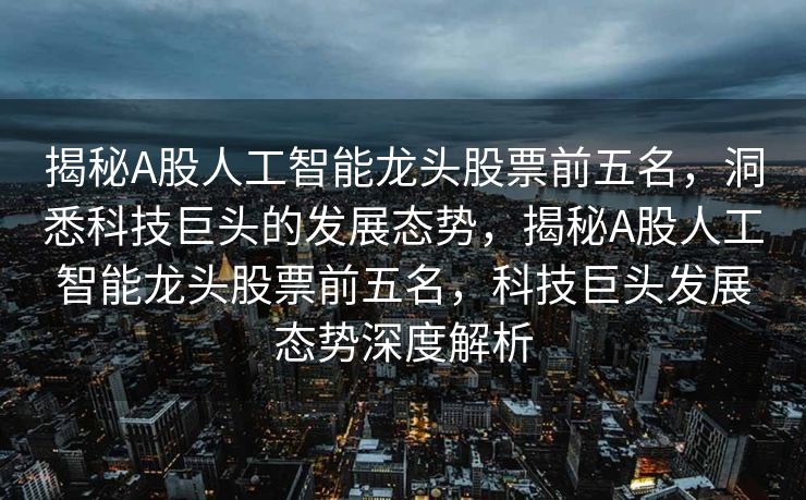 揭秘A股人工智能龙头股票前五名，洞悉科技巨头的发展态势，揭秘A股人工智能龙头股票前五名，科技巨头发展态势深度解析