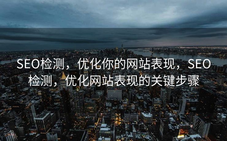 SEO检测，优化你的网站表现，SEO检测，优化网站表现的关键步骤