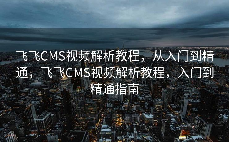 飞飞CMS视频解析教程，从入门到精通，飞飞CMS视频解析教程，入门到精通指南