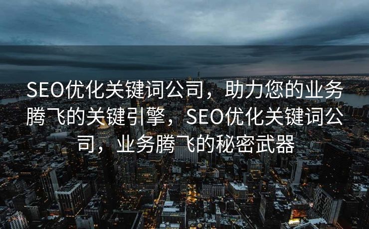SEO优化关键词公司，助力您的业务腾飞的关键引擎，SEO优化关键词公司，业务腾飞的秘密武器