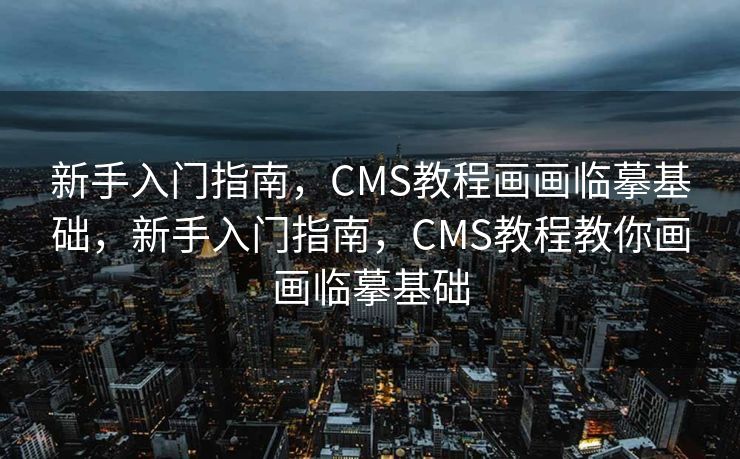 新手入门指南，CMS教程画画临摹基础，新手入门指南，CMS教程教你画画临摹基础