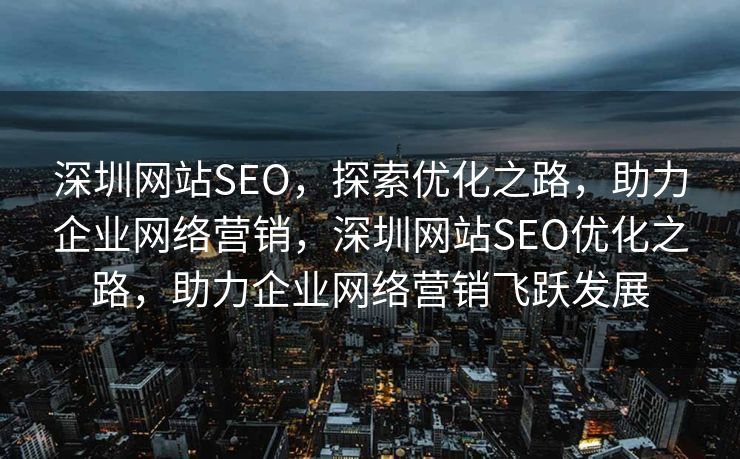 深圳网站SEO，探索优化之路，助力企业网络营销，深圳网站SEO优化之路，助力企业网络营销飞跃发展