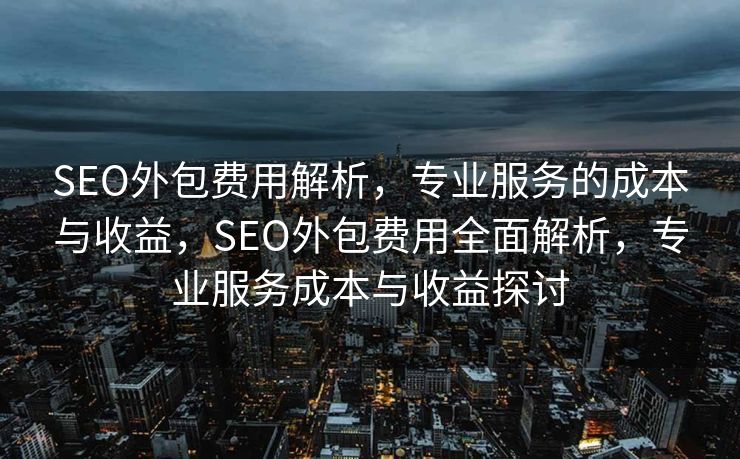 SEO外包费用解析，专业服务的成本与收益，SEO外包费用全面解析，专业服务成本与收益探讨