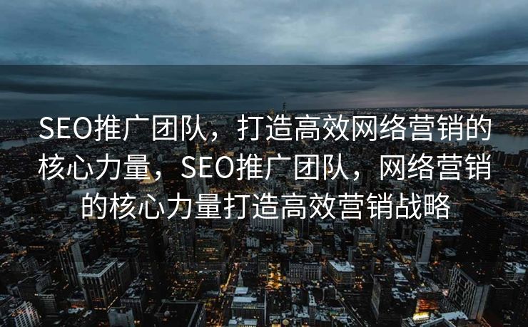 SEO推广团队，打造高效网络营销的核心力量，SEO推广团队，网络营销的核心力量打造高效营销战略