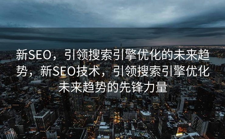 新SEO，引领搜索引擎优化的未来趋势，新SEO技术，引领搜索引擎优化未来趋势的先锋力量
