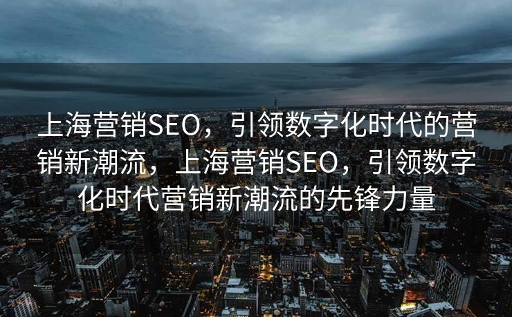 上海营销SEO，引领数字化时代的营销新潮流，上海营销SEO，引领数字化时代营销新潮流的先锋力量