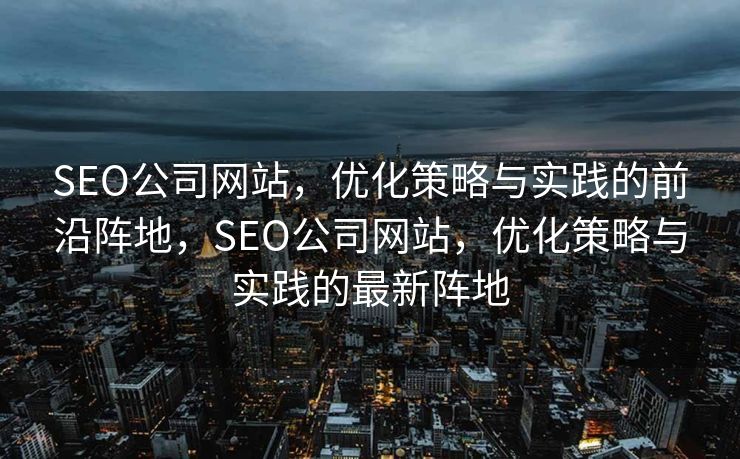 SEO公司网站，优化策略与实践的前沿阵地，SEO公司网站，优化策略与实践的最新阵地