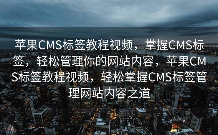 苹果CMS标签教程视频，掌握CMS标签，轻松管理你的网站内容，苹果CMS标签教程视频，轻松掌握CMS标签管理网站内容之道