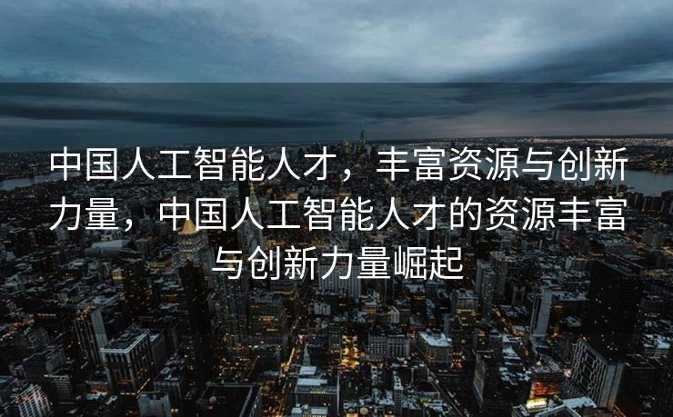 中国人工智能人才，丰富资源与创新力量，中国人工智能人才的资源丰富与创新力量崛起