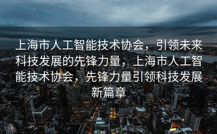 上海市人工智能技术协会，引领未来科技发展的先锋力量，上海市人工智能技术协会，先锋力量引领科技发展新篇章