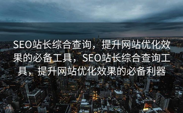 SEO站长综合查询，提升网站优化效果的必备工具，SEO站长综合查询工具，提升网站优化效果的必备利器