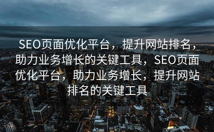 SEO页面优化平台，提升网站排名，助力业务增长的关键工具，SEO页面优化平台，助力业务增长，提升网站排名的关键工具