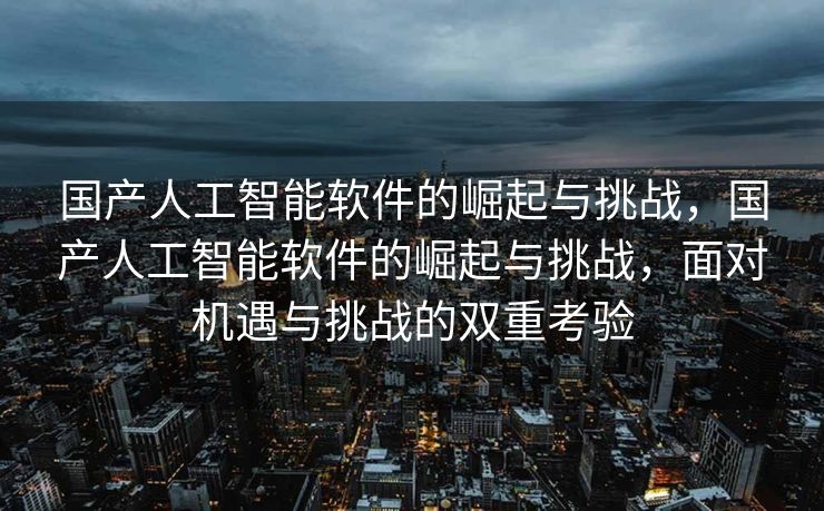 国产人工智能软件的崛起与挑战，国产人工智能软件的崛起与挑战，面对机遇与挑战的双重考验