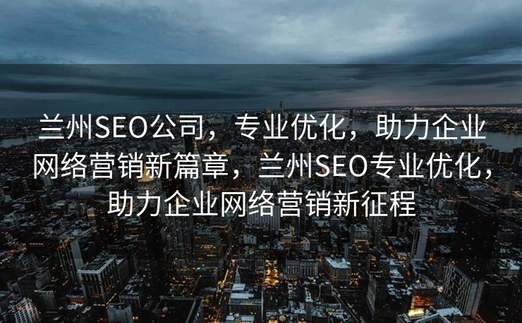 兰州SEO公司，专业优化，助力企业网络营销新篇章，兰州SEO专业优化，助力企业网络营销新征程