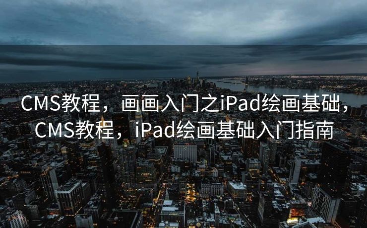 CMS教程，画画入门之iPad绘画基础，CMS教程，iPad绘画基础入门指南