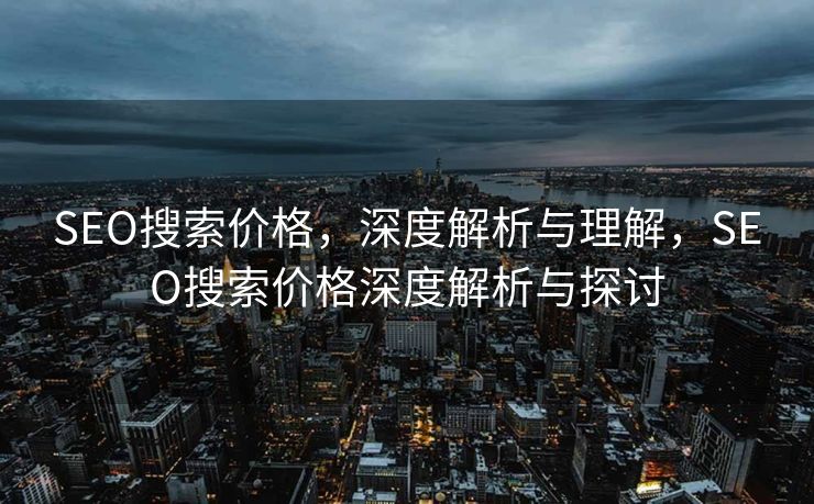 SEO搜索价格，深度解析与理解，SEO搜索价格深度解析与探讨