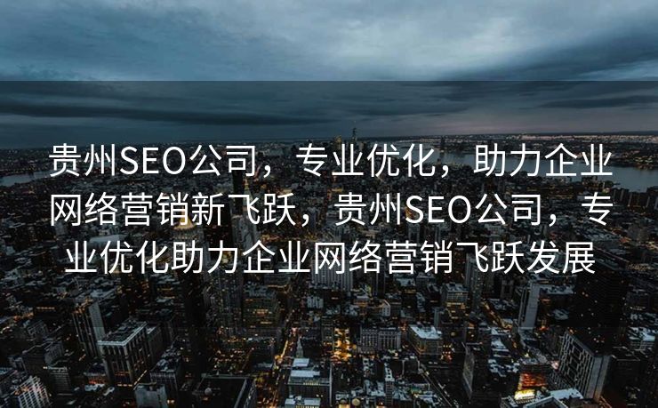 贵州SEO公司，专业优化，助力企业网络营销新飞跃，贵州SEO公司，专业优化助力企业网络营销飞跃发展