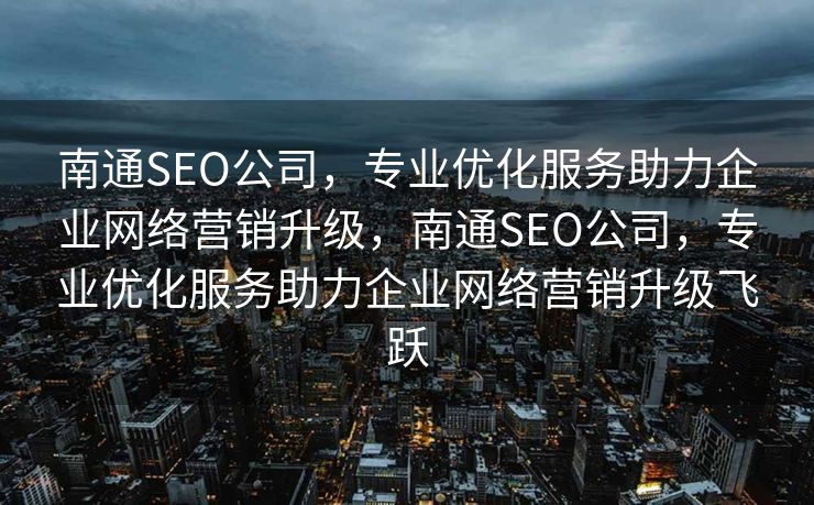 南通SEO公司，专业优化服务助力企业网络营销升级，南通SEO公司，专业优化服务助力企业网络营销升级飞跃