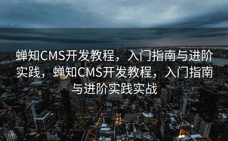 蝉知CMS开发教程，入门指南与进阶实践，蝉知CMS开发教程，入门指南与进阶实践实战