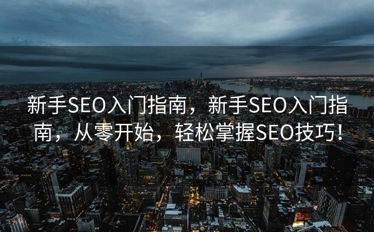 新手SEO入门指南，新手SEO入门指南，从零开始，轻松掌握SEO技巧！